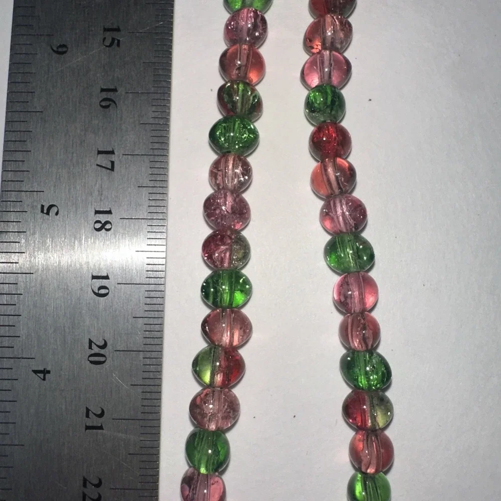Monet Necklace Women OS Red Green Pink Excellent Beaded Statement Pendant
